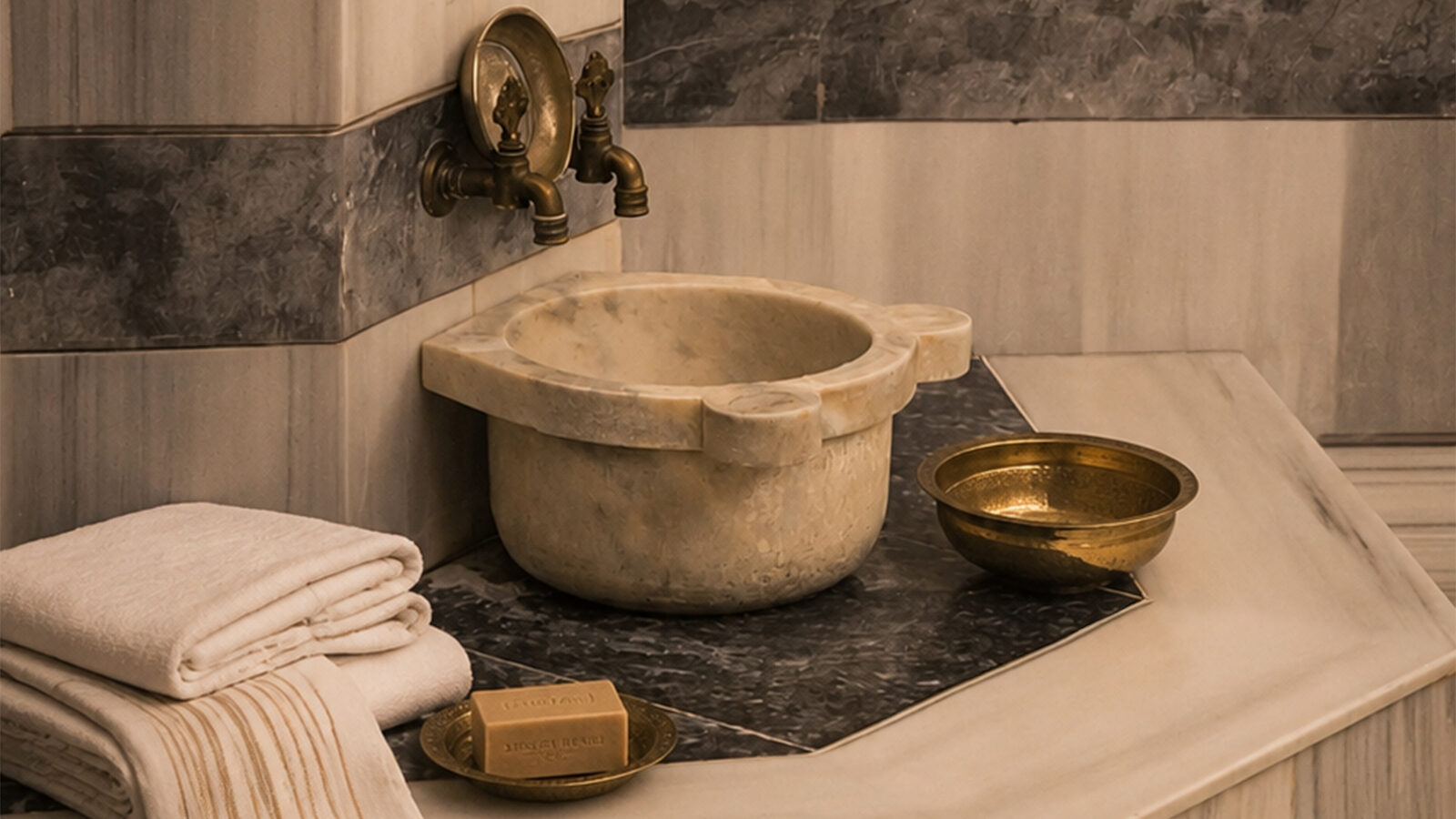 Swan Hotel Kayseri Türk hamamı mermer kurna